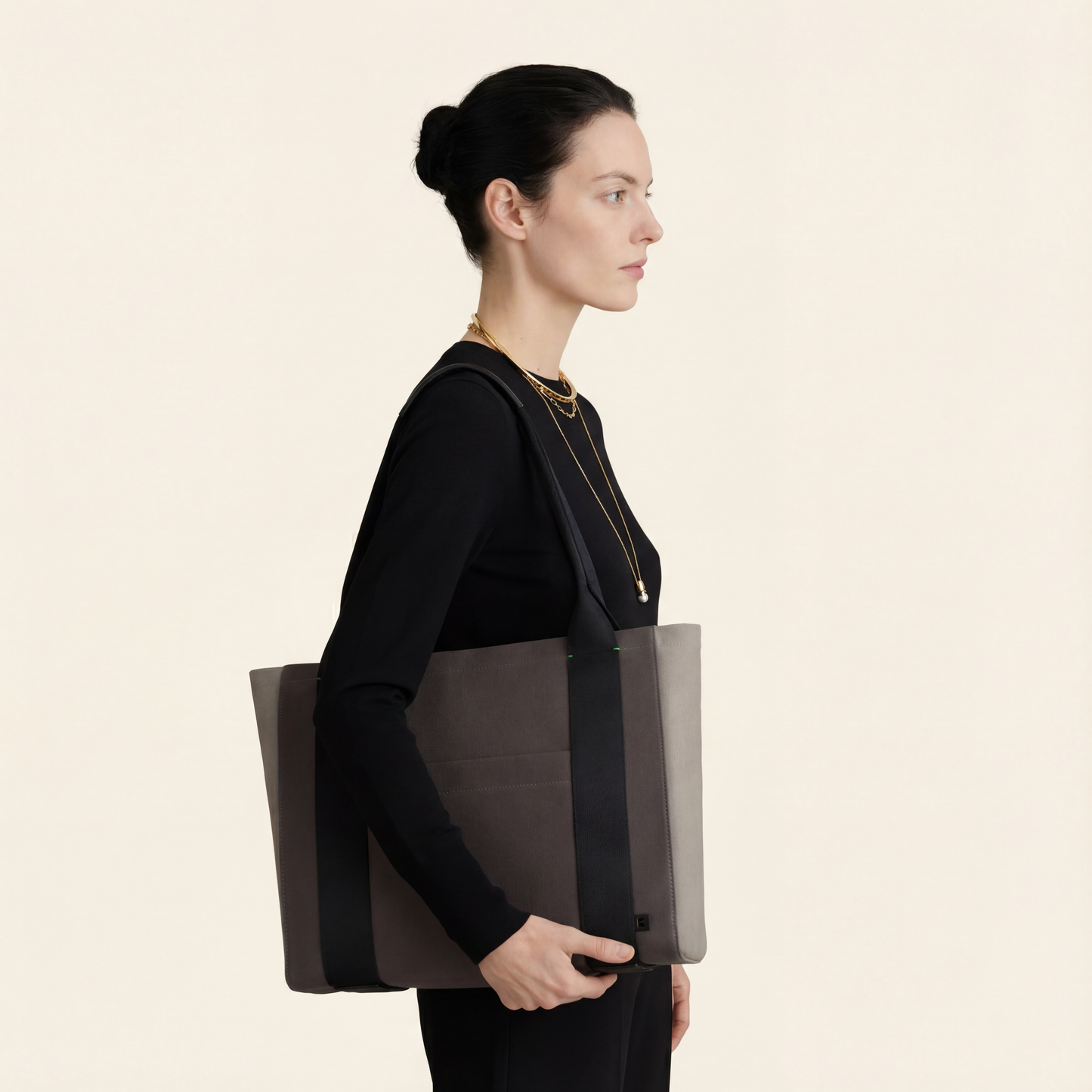 Eden 3-Colour Tote | Medium | Graphite