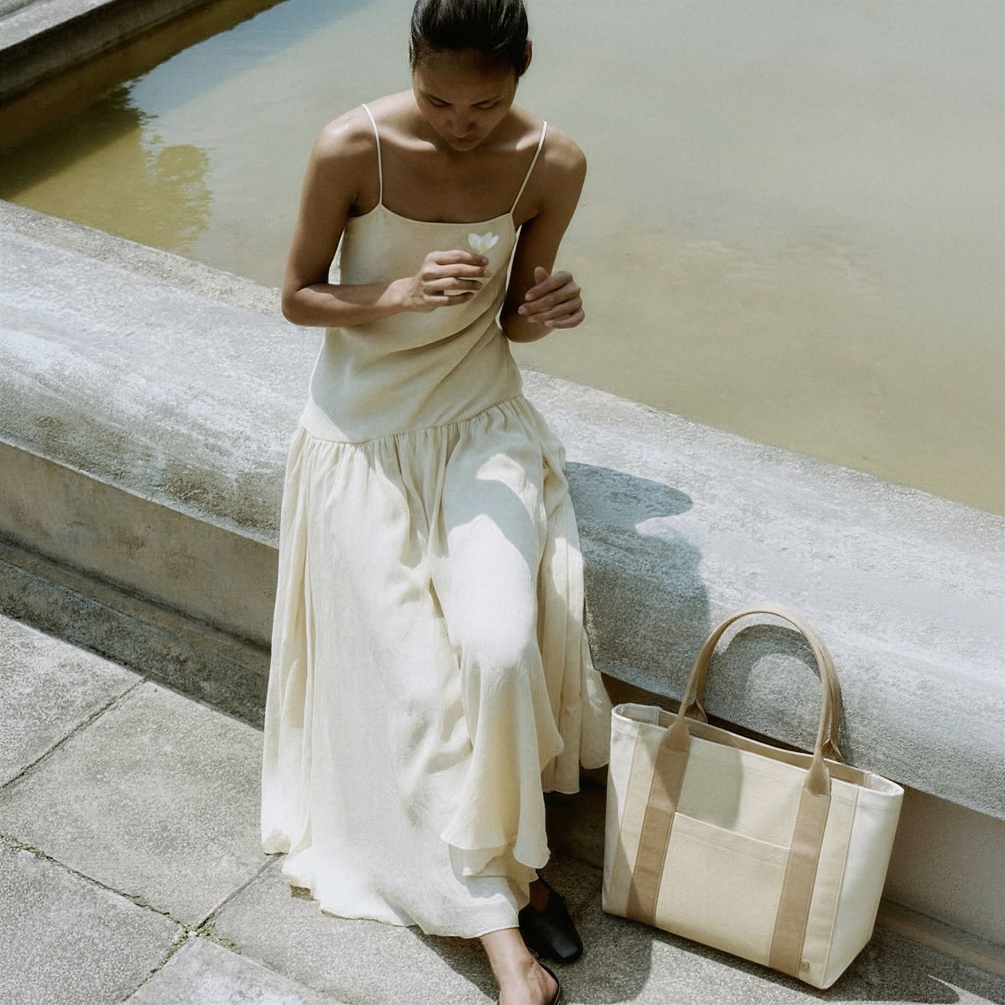 Eden 3-Colour Tote | Medium | Sand